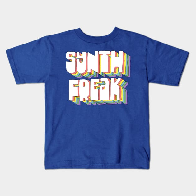 Synth Freak / Synthesizer Fan Design Kids T-Shirt by DankFutura